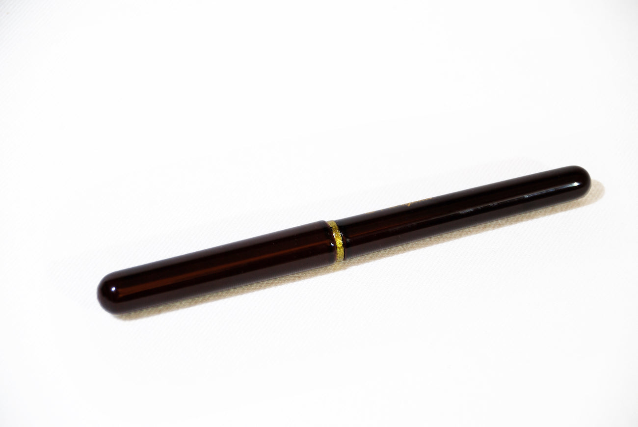 京都の染め屋が作る名入れが出来る筆ペン （ケース焦香）